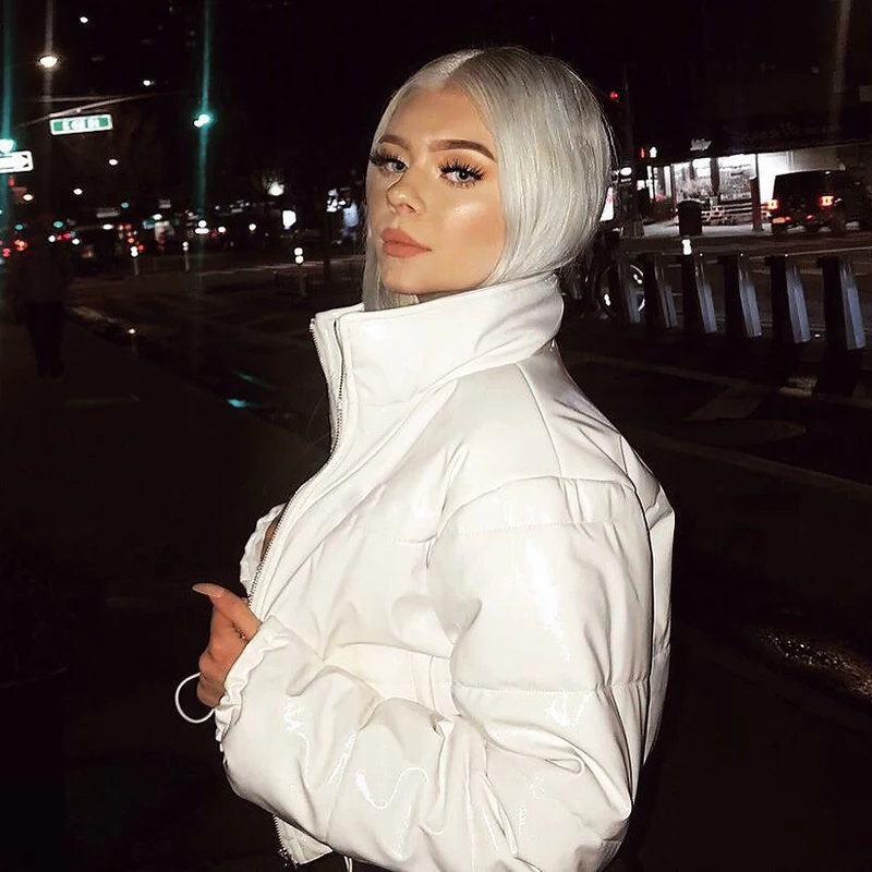 Darlingaga, модная зимняя куртка, для женщин, Turtlenenck, на завязках, парка, пальто, Женский пуховик, укороченные, теплые пальто, верхняя одежда, пальто