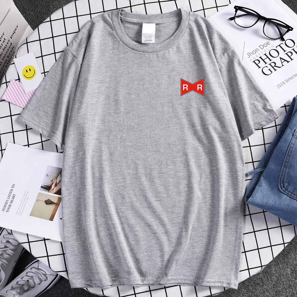 

White Word On Red Background R Prints Men'S T-Shirts Cool Oversize Tshirts Creativity Crewneck T Shirts Vogue Quality Men Top