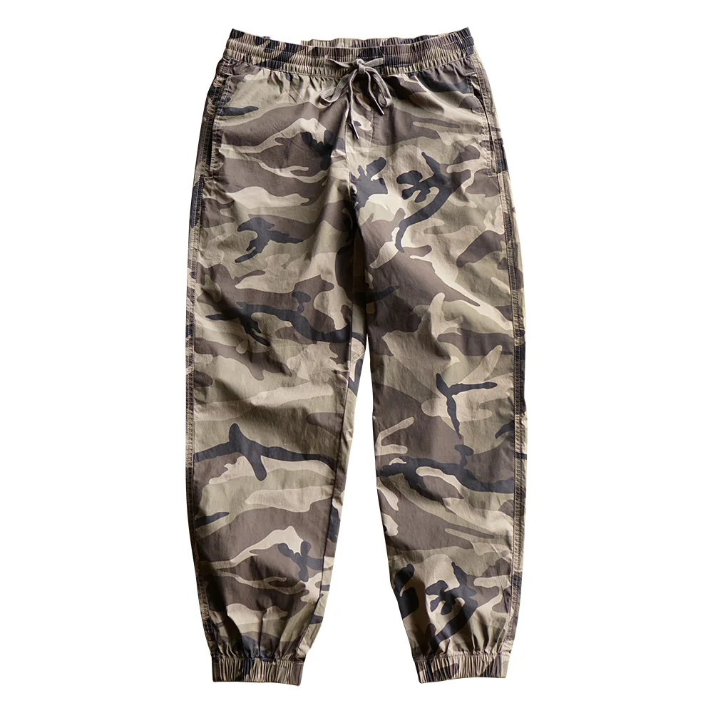 

Men Spring Summer Fashion Army Military Camouflage Style Large Size Middle Waist Ankle-Length Pants Male Casual Loose Trousers