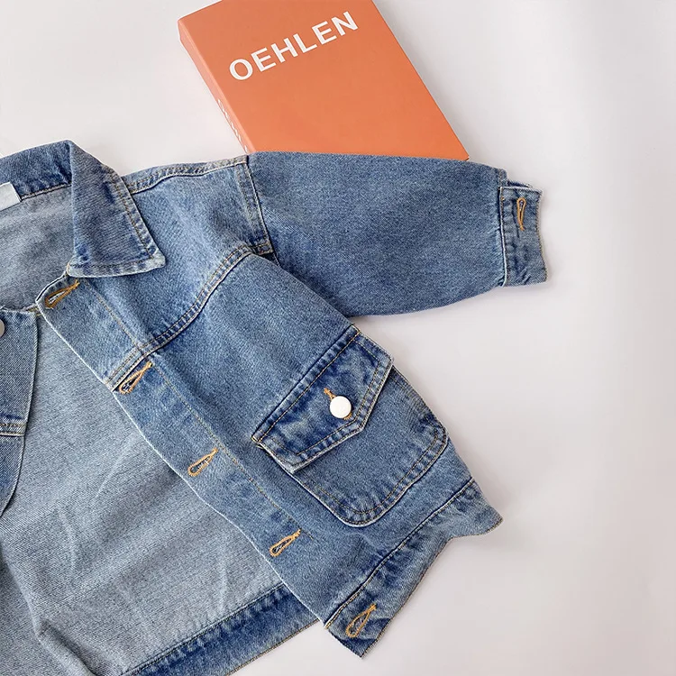 

Boys girls fashion denim jackets 2020 Autumn all-match casual coats outwears