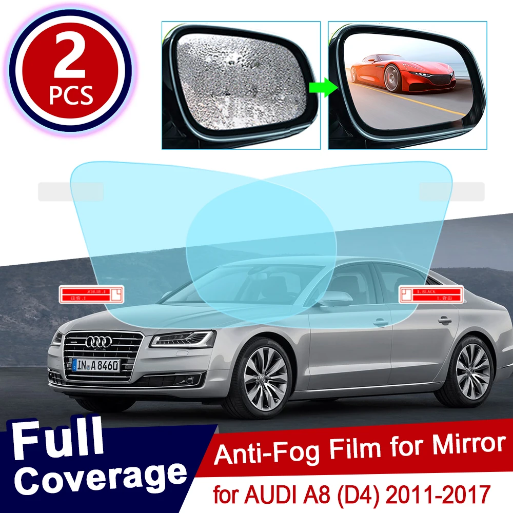 

Для AUDI A8 D4 2011 ~ 2017 полное покрытие противотуманная пленка для зеркала заднего вида непромокаемые противотуманные пленки чистые автомобильн...