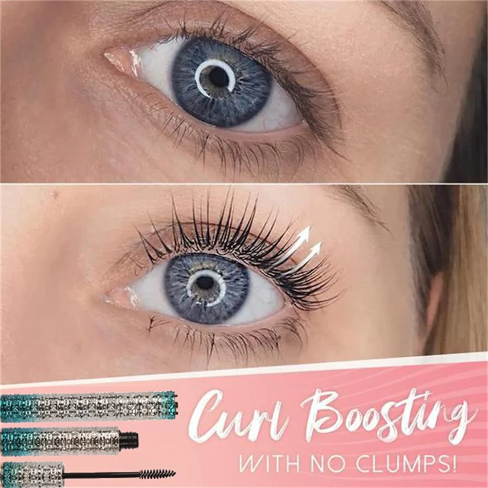 Женская Черная тушь для макияжа длинная кисть ресниц изогнутая Удлиняющая Тушь