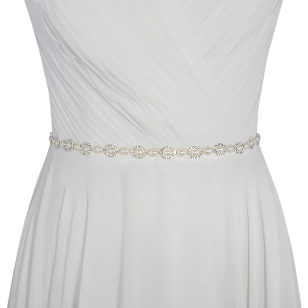 ZMS300 Handmade Silver Wedding Belt Rhinestone Bridal Bridesmaid Sash Dress Mariage | Свадьбы и торжества