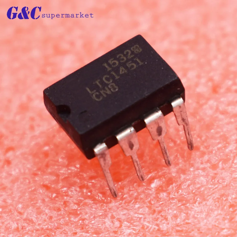 1/5 шт LTC1451CN8 8-контактный 1451 12-битный рельсовый микроусилитель DACs IC diy Электроника |