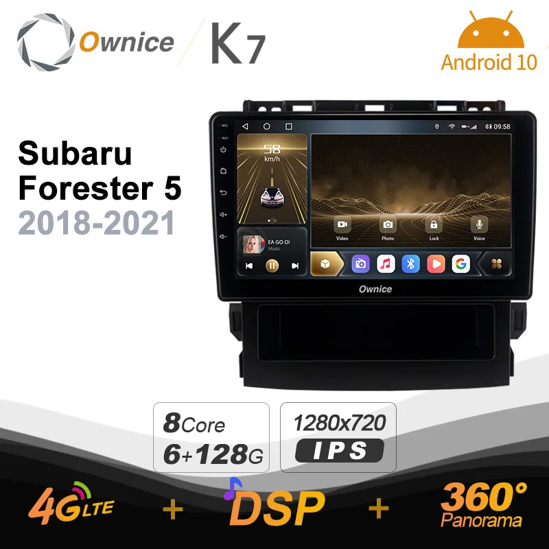 

K7 Ownice 6G+128G Android 10.0 Car Radio For Subaru Forester 5 2018 - 2021 Multimedia Player Video Audio 4G LTE GPS Navi