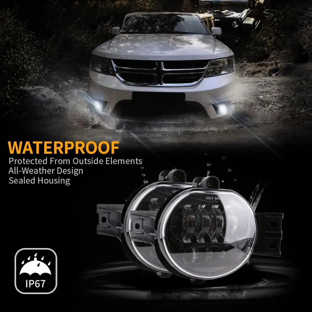 2 шт. автозапчасти светодиодные противотуманные фары для dodge ram 2500 1500 3500 Durango новый