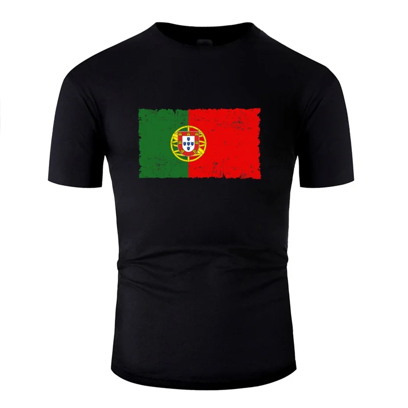 

Funny Portugal Flag Used Look Vintage Gift Idea Tshirt Men Natural Women Tshirts O Neck Streetwear