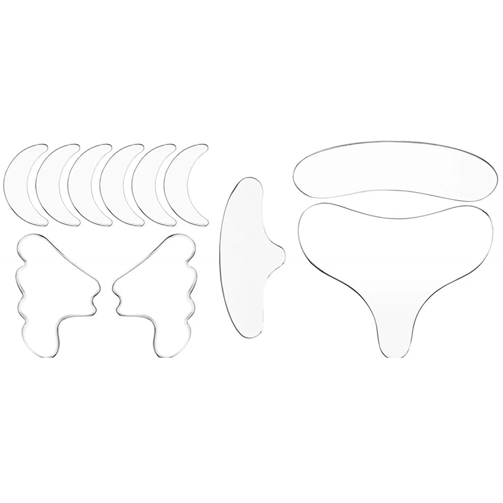 

11 шт/силиконовый глаз наклейка на лоб патч крем для лица против морщин и пусковая площадка для ухода за кожей прозрачный Портативный многор...