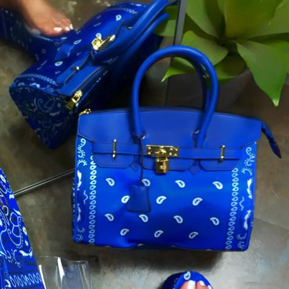 new upgraded version 2021 pink black red blue elegant paisley printed handbags women trendy large capacity office lady bags free global shipping