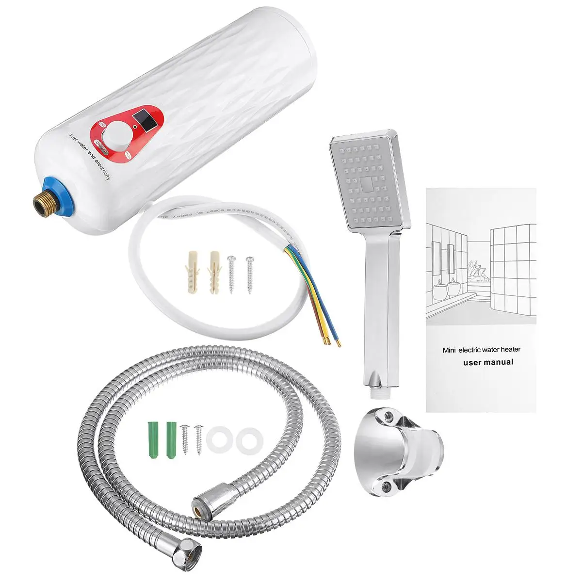 

5500W Instant Electric Tankless Water Heater Instantaneous Kitchen Bathroom Shower Hot Water Flow System 3 Modes Fast Heating