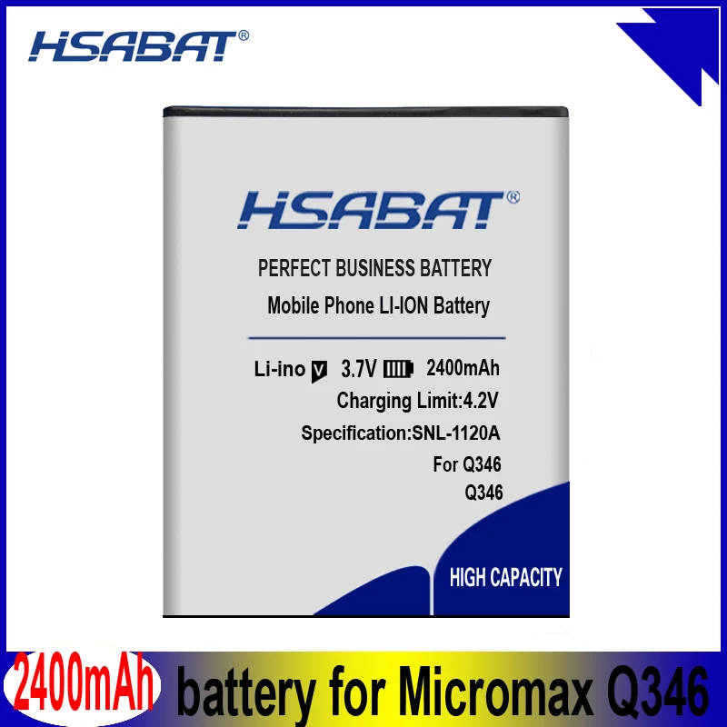 Аккумулятор HSABAT 2400 мАч Q346 Для Micromax Q346|battery for|battery for micromax2400mah battery |