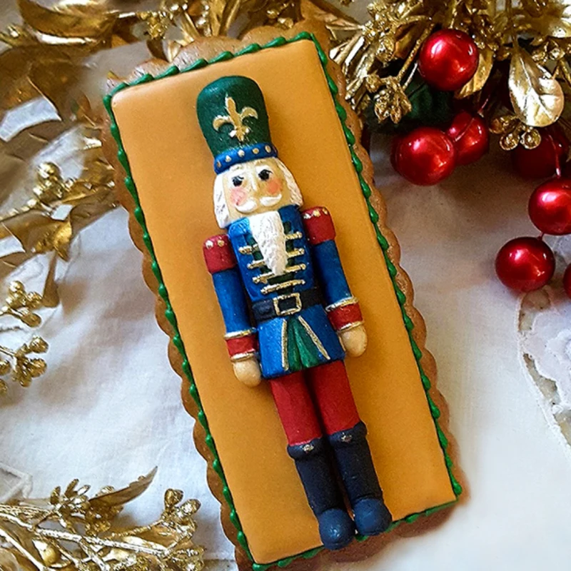 Щелкунчик солдата формы помадки торты инструменты для украшения силиконовые