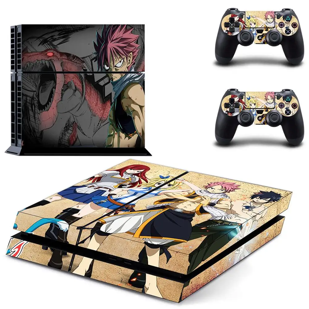 Наклейки Fairy Tail PS4 s Play station 4 наклейки для консоли PlayStation и контроллера Скины