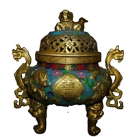 laojunlu early collection brass and cloisonn%c3%a9 filigree fushou antique bronze masterpiece collection of solitary chinese