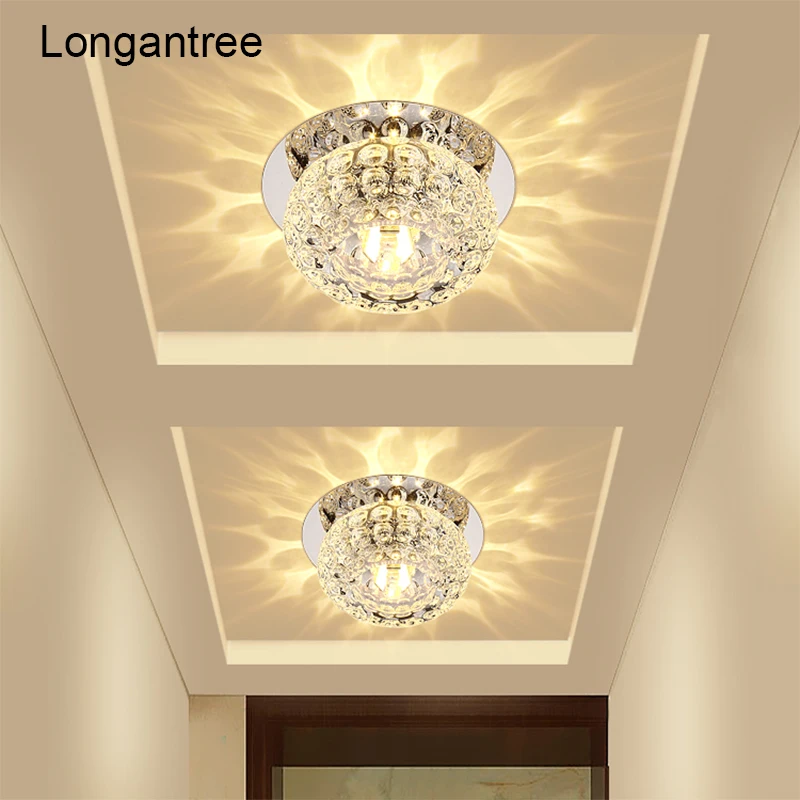 Светодиодный хрустальный потолочный светильник s современный круговой мини