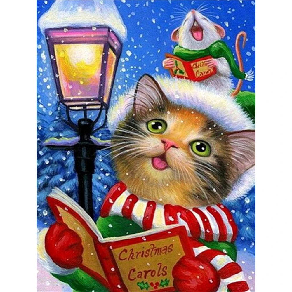 Набор для вышивки 5D Кот с животными полноразмерная мозаика домашнего декора