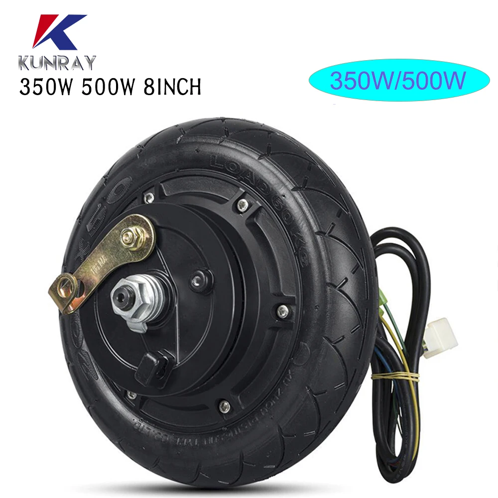 Electric Scooter Hub Motor Wheel 24V/36V/48V 350W/500W Conversion Kit 8 Inch Brushless Huv | Спорт и развлечения