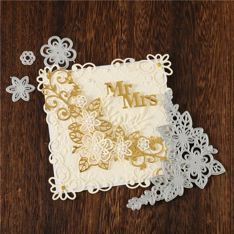 Eastshape штампы с рамкой в форме цветка металлические для резки скрапбукинга