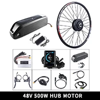 Bafang 48V 500W передний ступичный узел бесщеточный вентилятор постоянного тока Бесщеточный Шестерни велосипедный комплект для переоборудования электрического велосипеда для 20 26 27,5 700c дюймов привод двигателя