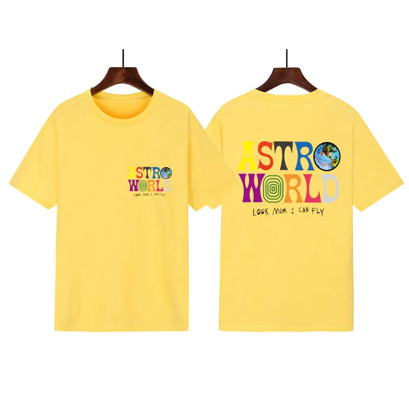 

Hip Hop Fashion T Shirt Men Women Travis Scotts ASTROWORLD Harajuku T-Shirts WISH YOU WERE HERE Letter Print Tees Tops