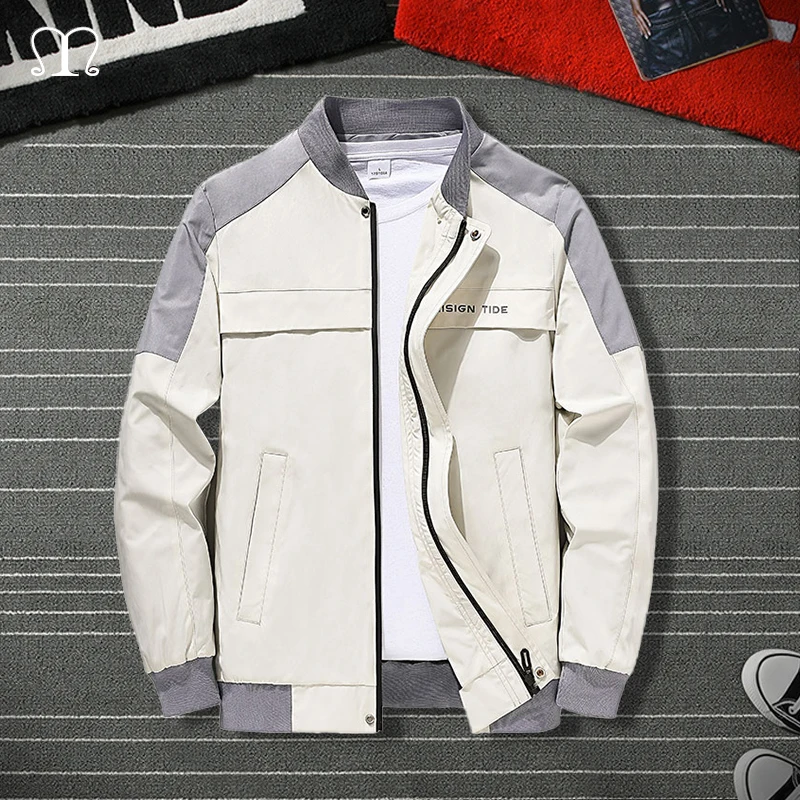 

Men Streetwear Jacket Patchwork Fashion Zipper Jackets Male Hip hop motorcycle Casual Slim Fit coat Mens Outerwear Plus Size 4XL