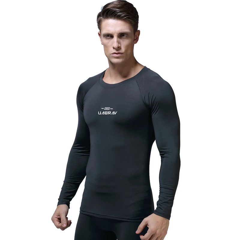 

W0507-Workout fitness men Short sleeve t shirt men thermal muscle bodybuilding wear compression Elastic Slim exercise clothing