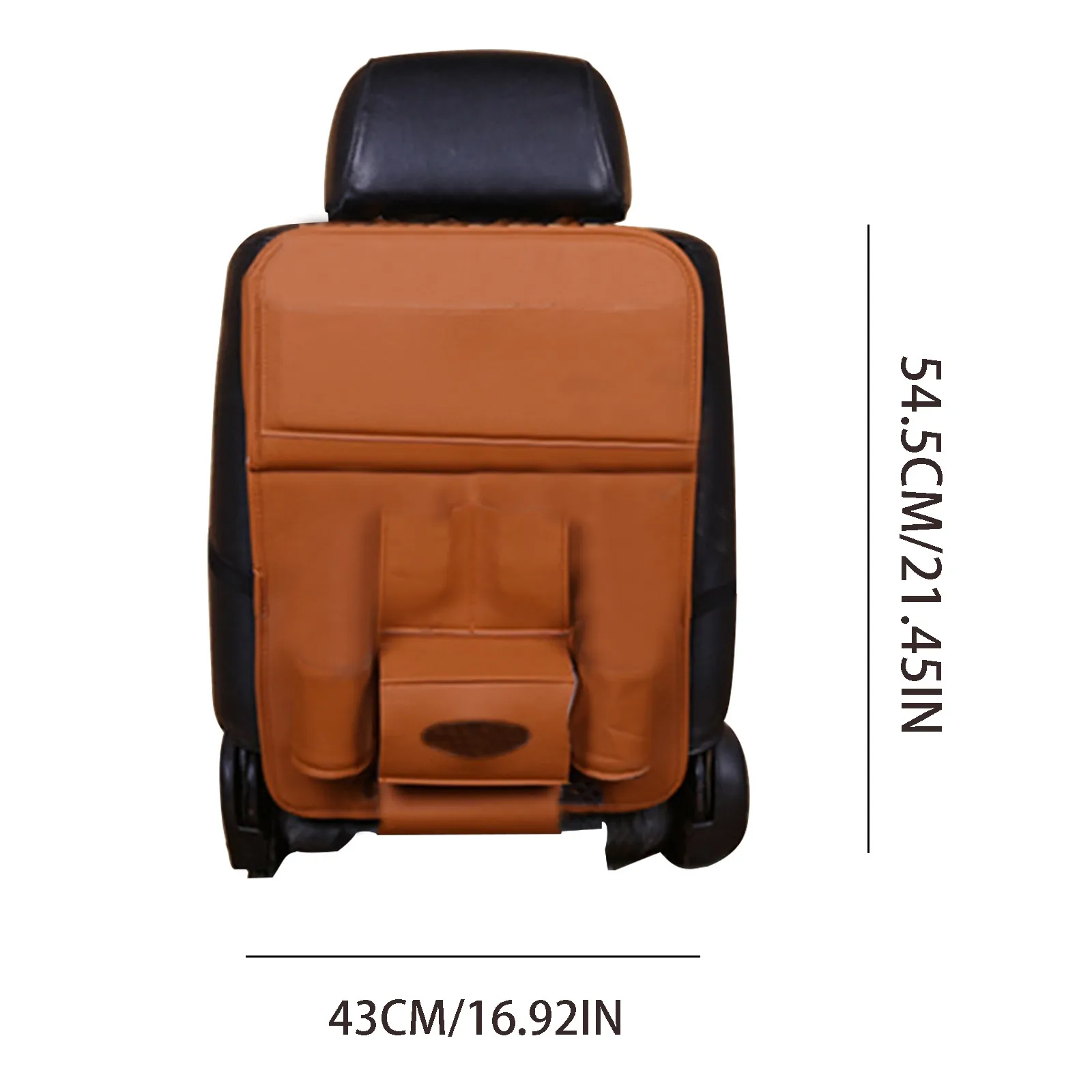 

Leather Seat Back Dinner Plate Car Seat Storage Bag Seat Back Bag Organizers Storage Bolsas De Almacenamiento