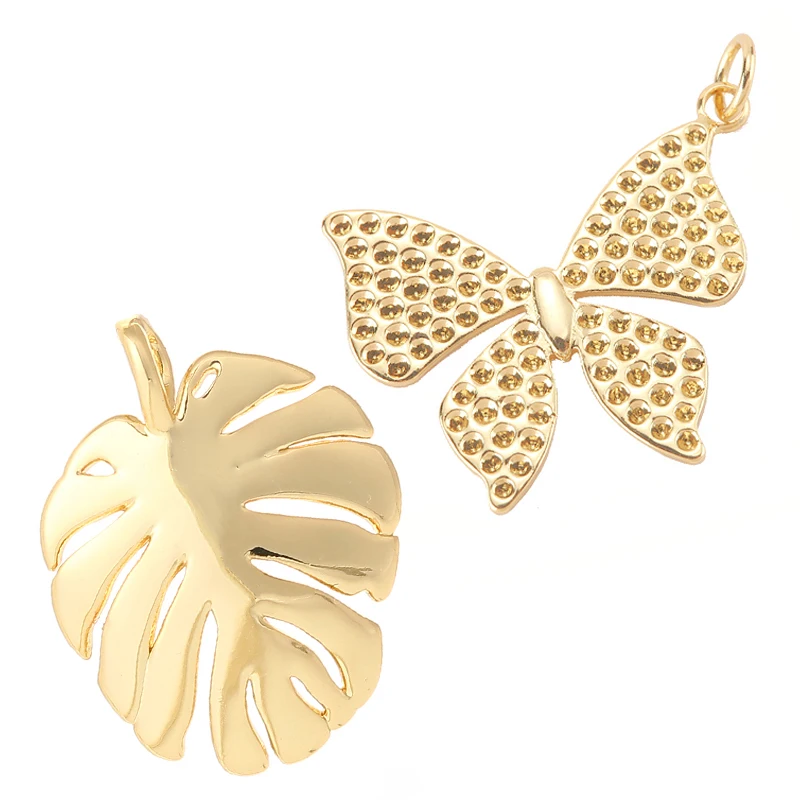 Подвеска в виде золотой бабочки для изготовления ювелирных изделий