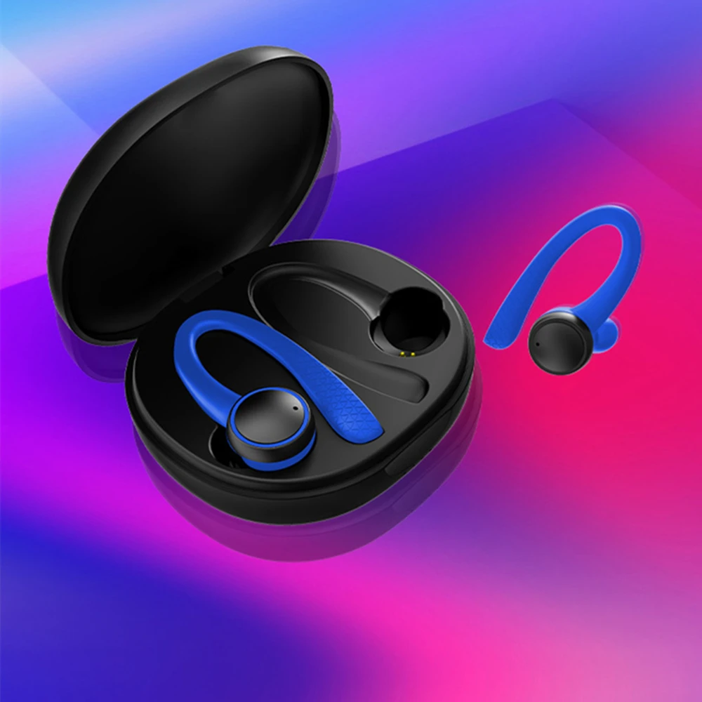 

Bluetooth Headset Wireless Sport Headphones TWS 5.0 Earphones In Ear Hook Running Stereo Phone Earbuds With MIC Waterproof