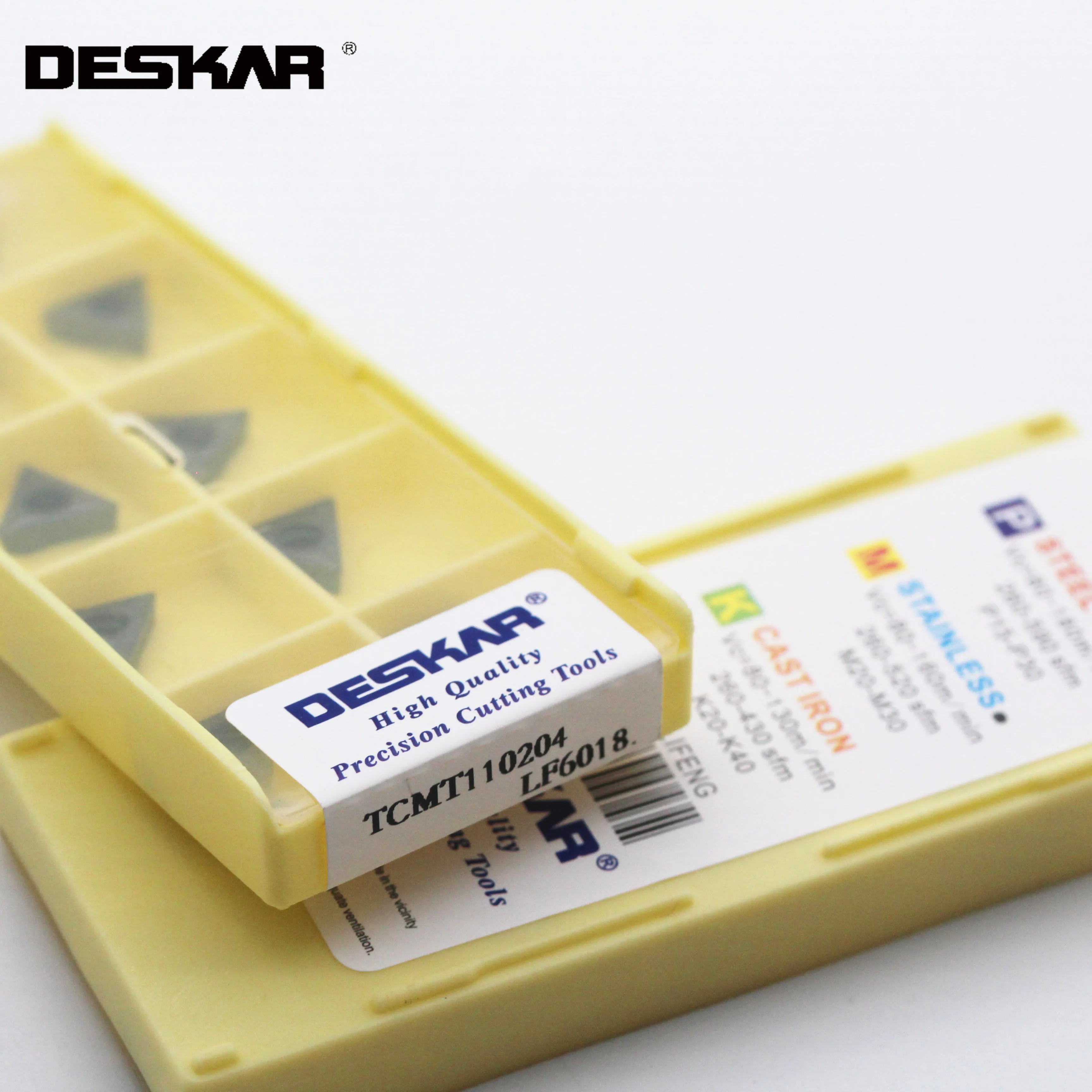 10 шт. DESKAR TCMT110204 LF6118 TCMT110208 TCMT16T304 TCMT16T308 LF6018 ЧПУ карбид Вставки токарный станок резак