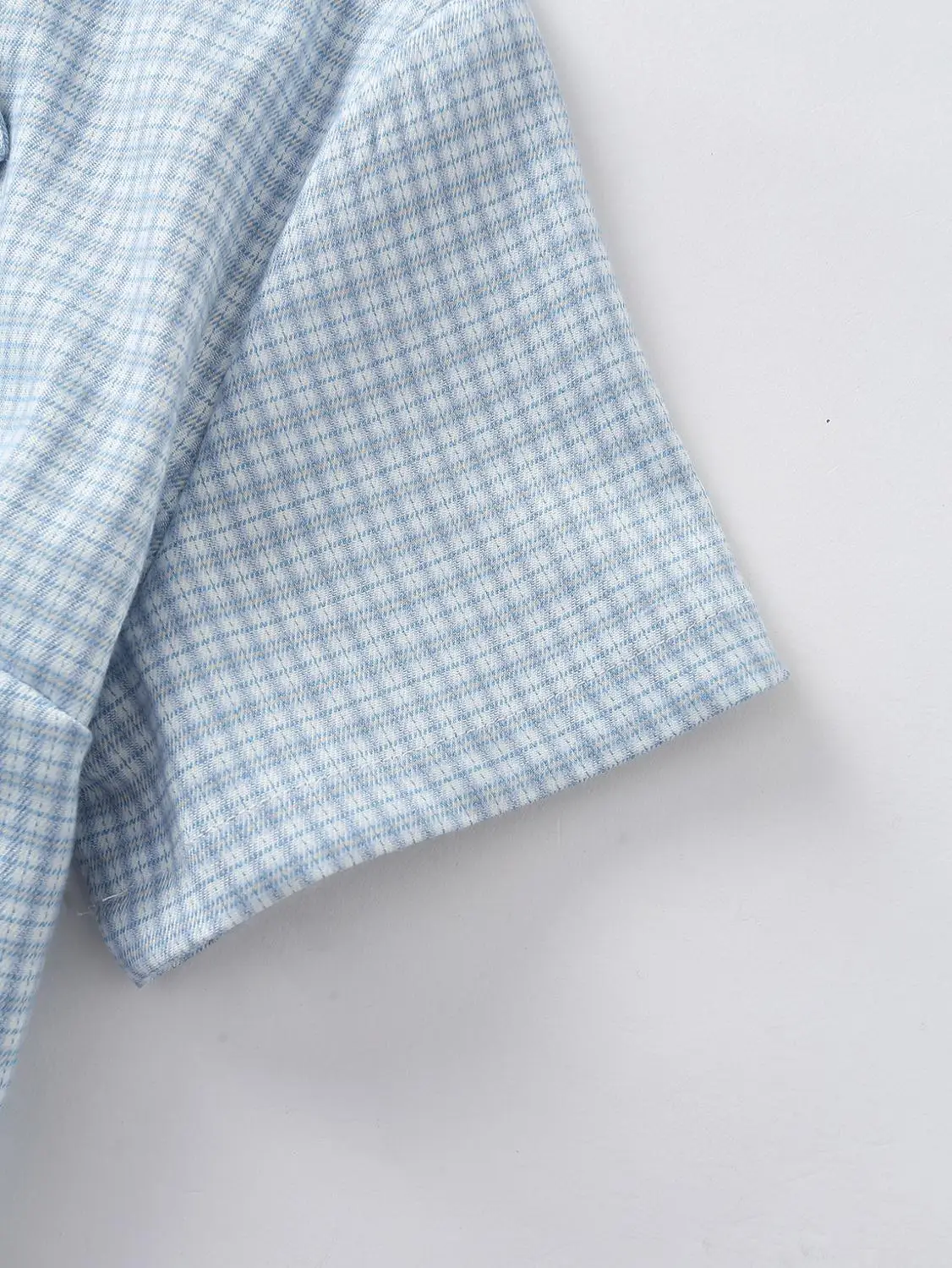 Короткий топ Bazaleas на пуговицах в винтажном стиле элегантная маленькая клетчатая