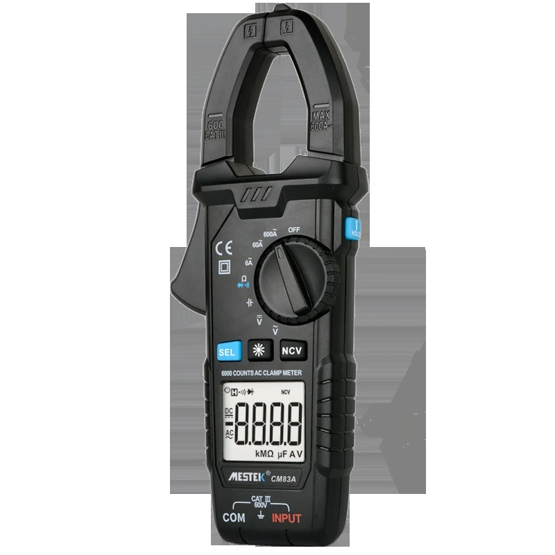 

MESTEK CM83B True-RMs Digital Clamp Meter 10000 COUNTS Auto Range VFD Capacitance NCV Digital Ammeter Voltmeter