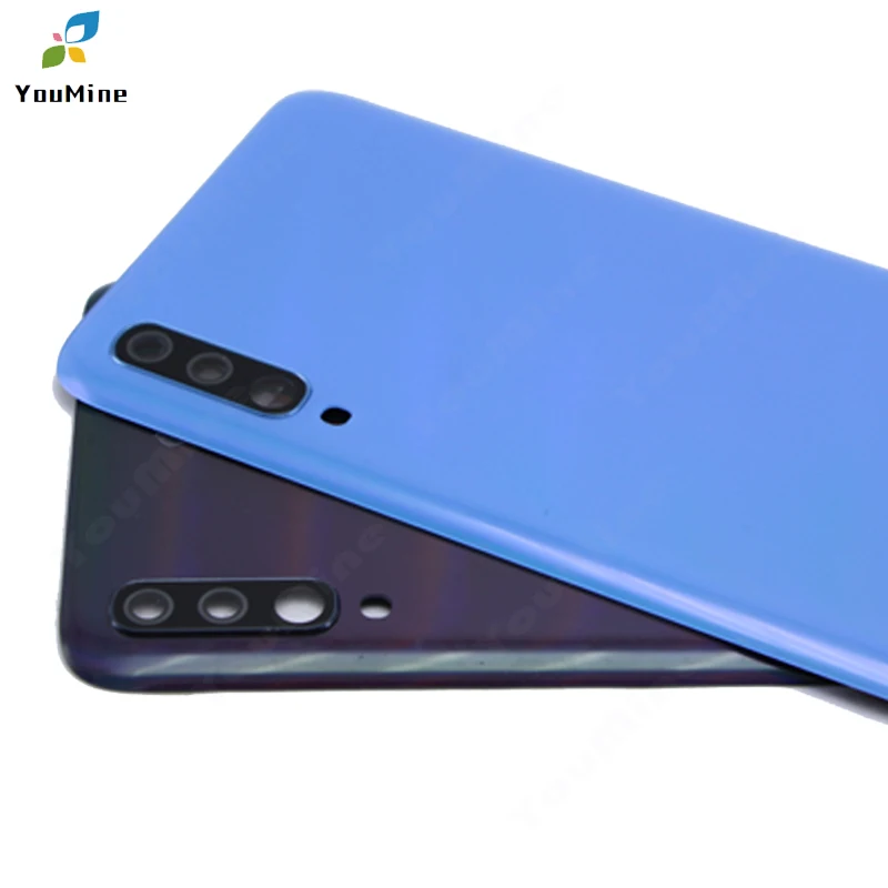 Задняя крышка батарейного отсека для Samsung Galaxy A70 стеклянный корпус задний Замена +
