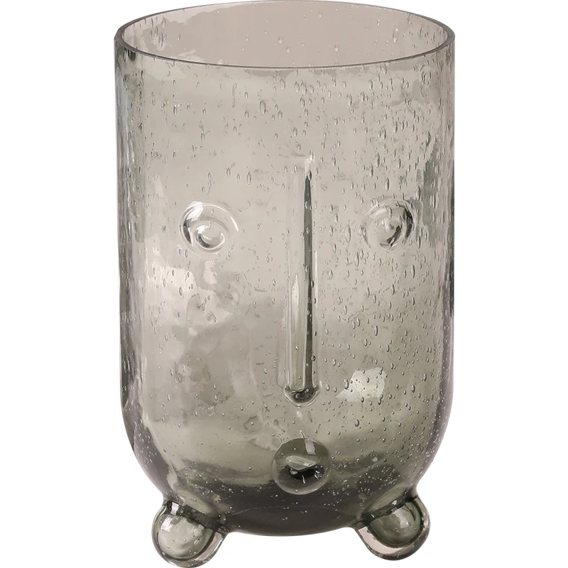 Абстрактная ваза с изображением лица стеклянный шаблон для украшения комнаты