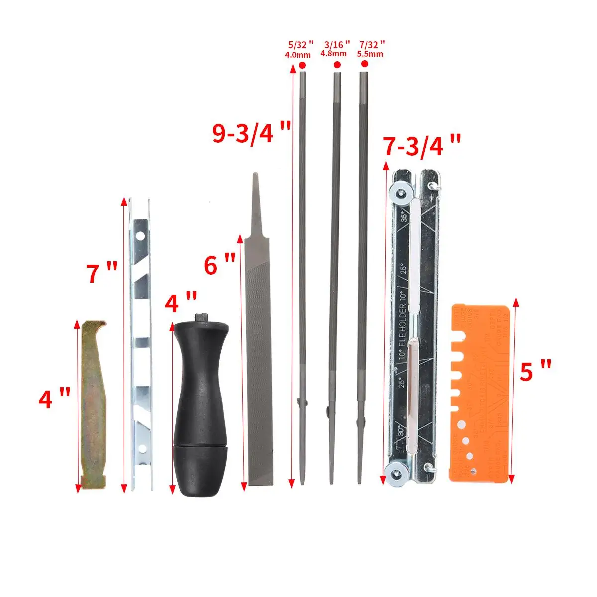 10 шт. профессиональный набор для ЗАТОЧКИ ЦЕПНОЙ ПИЛЫ инструментов деревянная