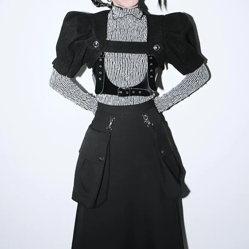 

Women Asymmetry Vintage Short Vest Puff Sleeve Irregular Woolen Vest Jackets Women Vest Winter Women 2020 New Fashion