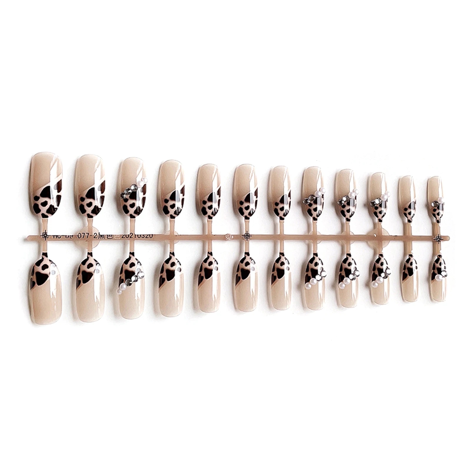 24 шт Леопардовый жемчуг одежда с длинным рукавом Из модного маникюра маникюрный