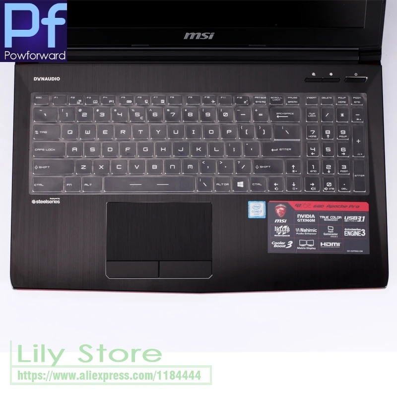 Прозрачная клавиатура из ТПУ чехол для MSI GT76 GE73 GL73 GE75 GP75 GL75 GF62 GV62 GF72 GL63 GF75 17 3 дюймов