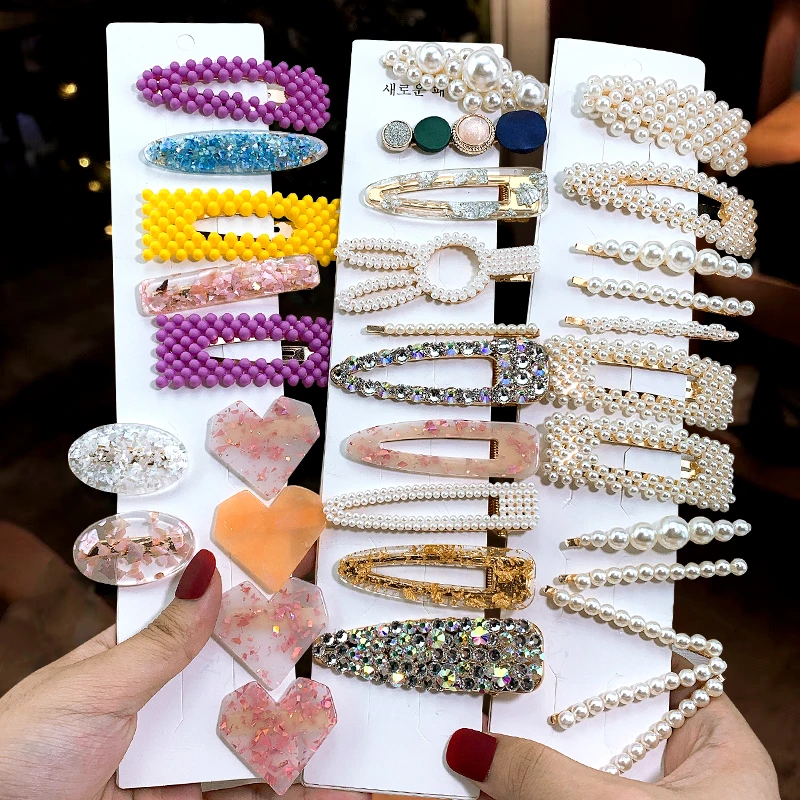 Женские жемчужные комбинированные заколки для волос 35 стилей аксессуары укладки