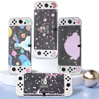 ns protective case for nintendo switch oled glitter clear cover split joy con controller tpu shell and game console pc hard case
