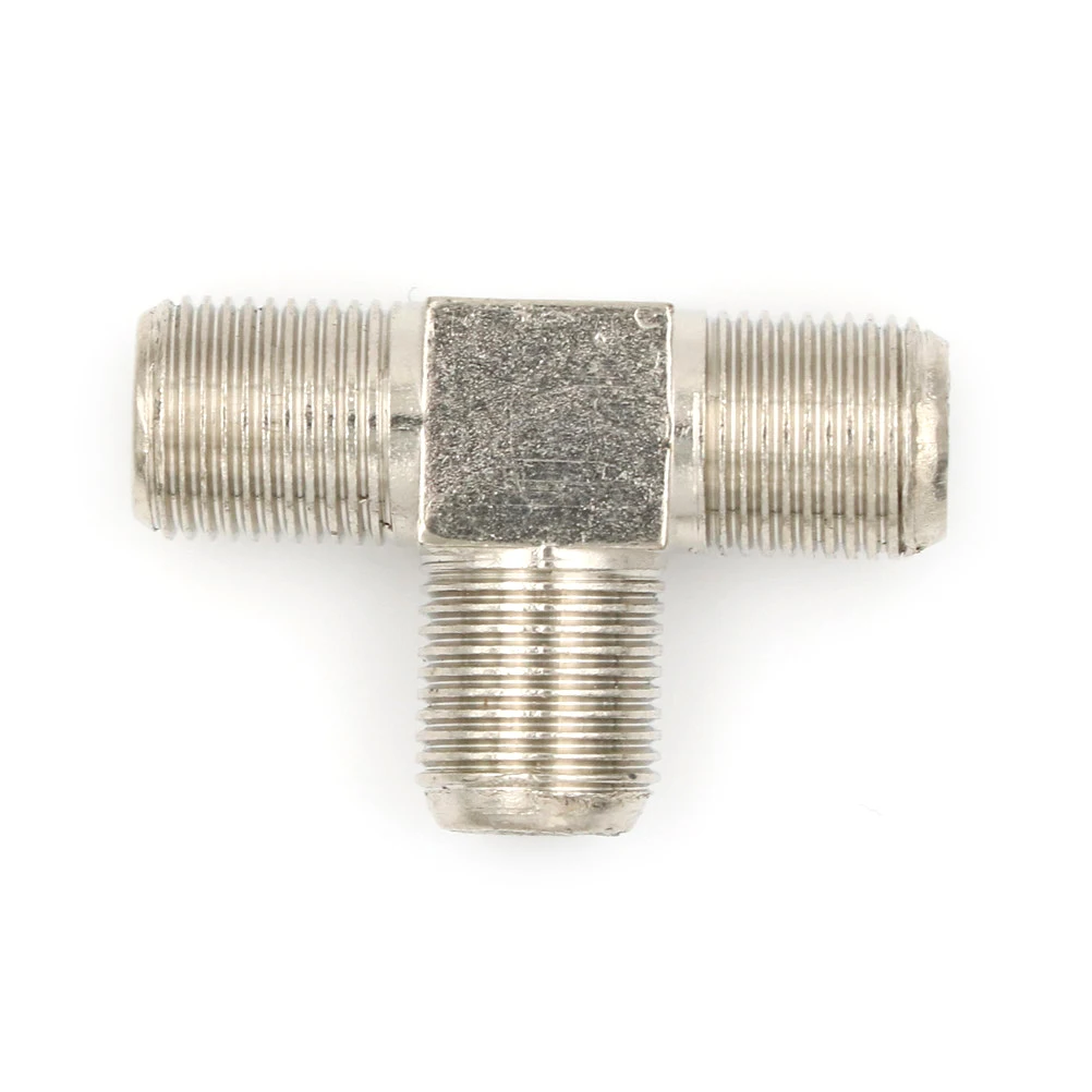 

9MM TV Aerial Freeview Virgin Media Silver Thread F Socket T Splitter Adaptor Cable Diamater High Quality