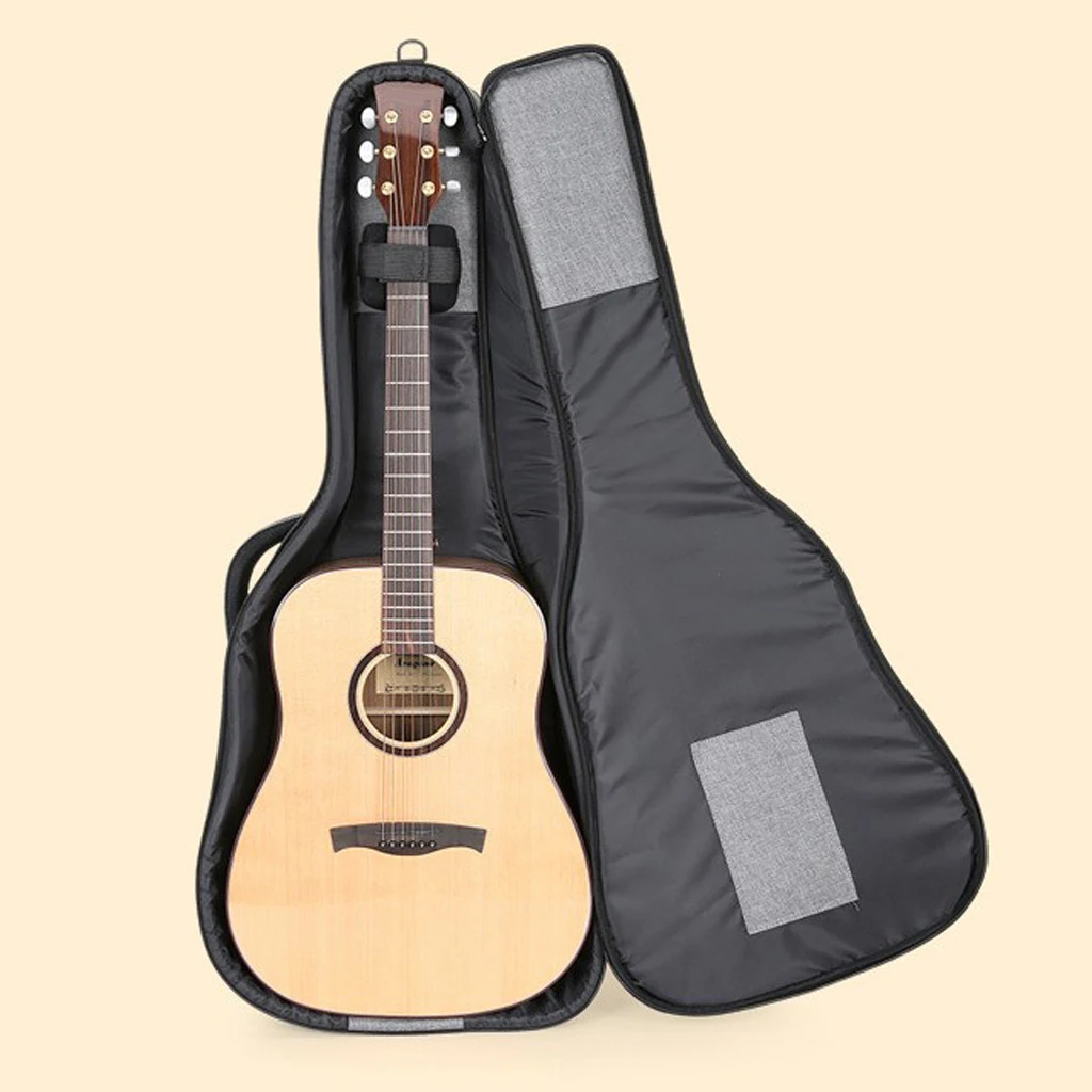 

40/41 Inch Acoustic Guitar Gig Bag Case Backpack with Double Straps Gray