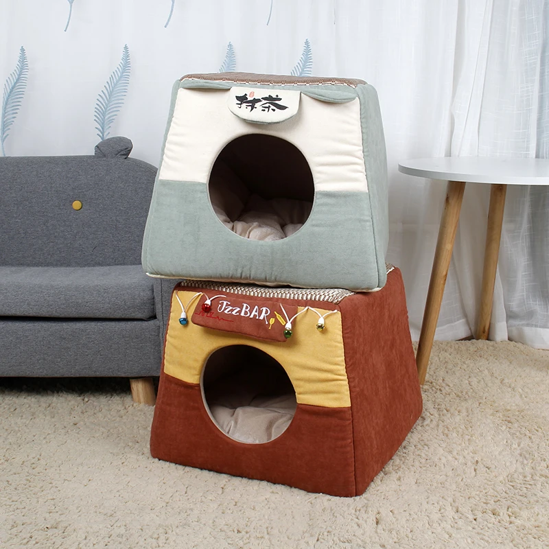 

Cat House Four Seasons Pet Bed Can Be Removed And Washed Sofa Cat Tunnel Closed Cat Toy Supplies