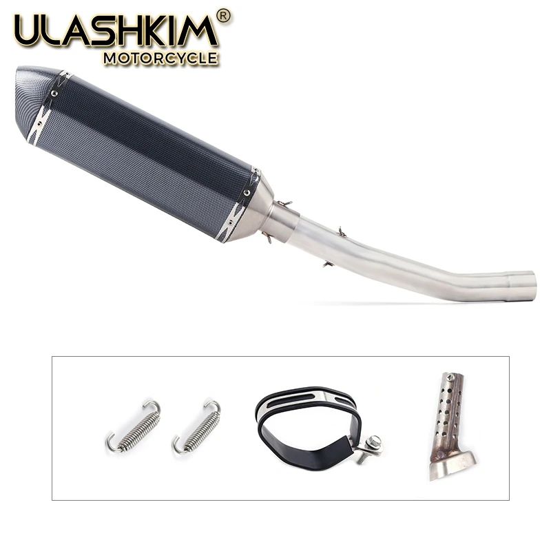

Motorcycle Exhaust Full system middle Link pipe Muffler Slip On for Kawasaki ZX-6R ZX6R ZX 6R ninja 636 2008-2019