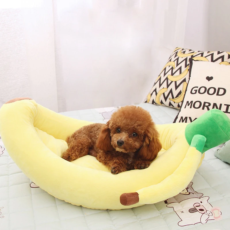 

Pet Banana Nest Puppy For Small Medium Large Kitten Mat Bench Lounger Teddy Chihuahua Animals Beds Kennel Cats House Supplies