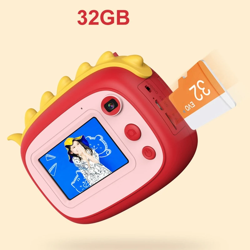 

Child Camera Digital Camera 2.4Inch Cartoon Camera Toys Polaroid Children's Camera 32G 1080P Photo Video Camera