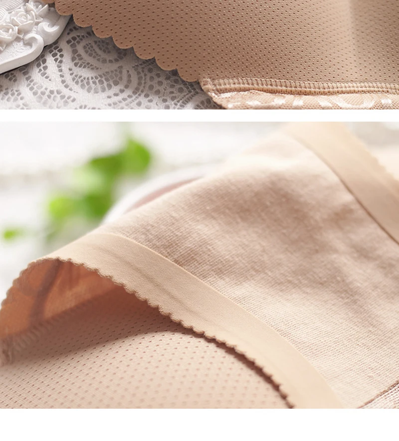 Sexy Women Mid-rise Sponge pad Enhancers Fake Ass Panty Hip Butt Lifter Underwear Bottom Push Up Panties Beathable Panty Shorts
