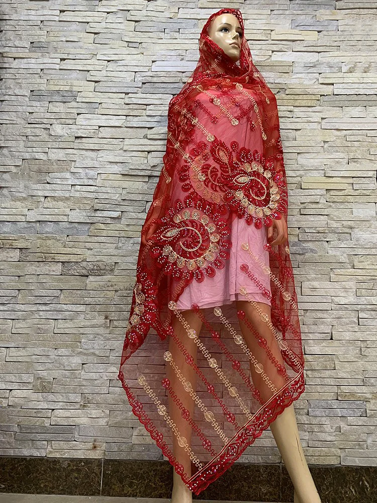 Реальный снимок! Африканские женские шарфы большого размера шарф из тюли