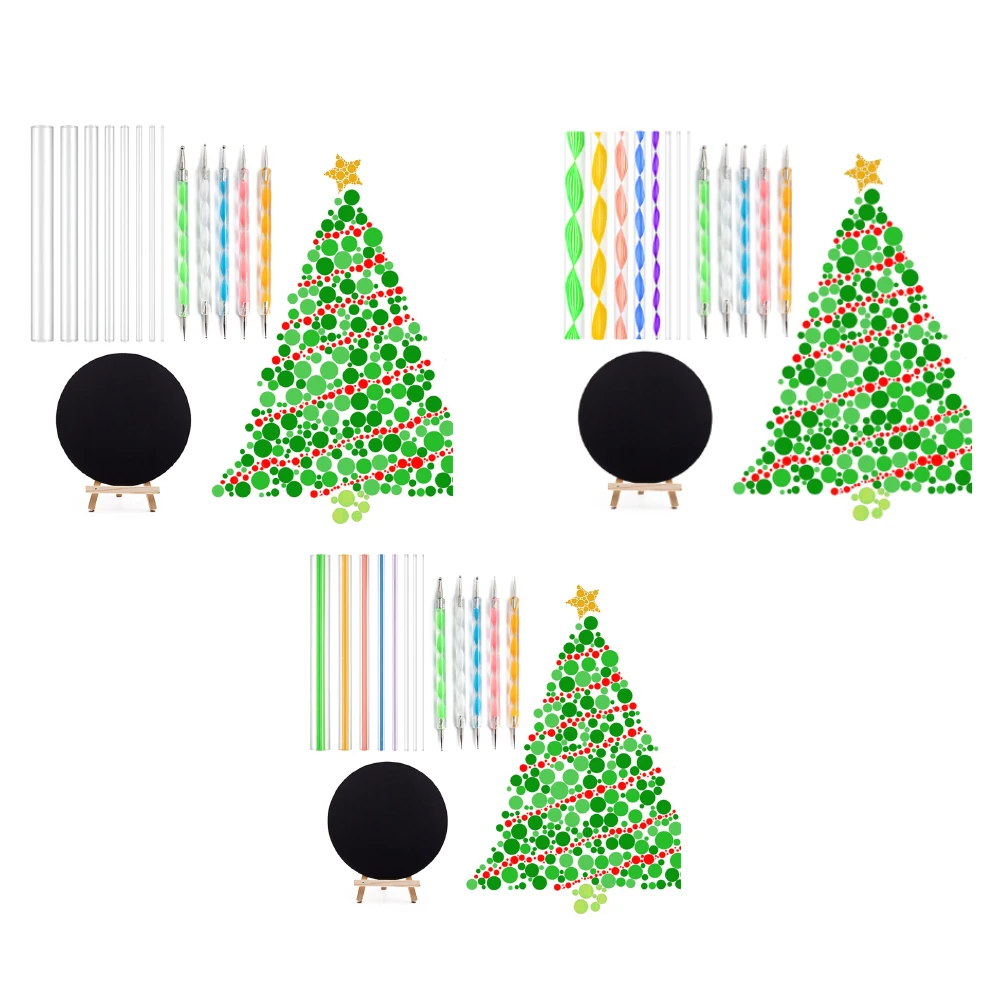 

Xmas Carft Toy Round Cardboard Easel Mandala Tools With Point Drill Pen Rods Toys Kids Christmas Mandala Drawing Tool Toys Gifts