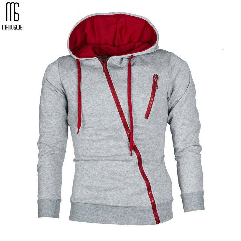 Мужская толстовка на молнии Manoswe повседневная приталенная однотонная Толстовка